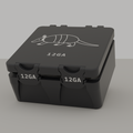 Armadillo box closed, black, 12GA, 25 rounds (v1)