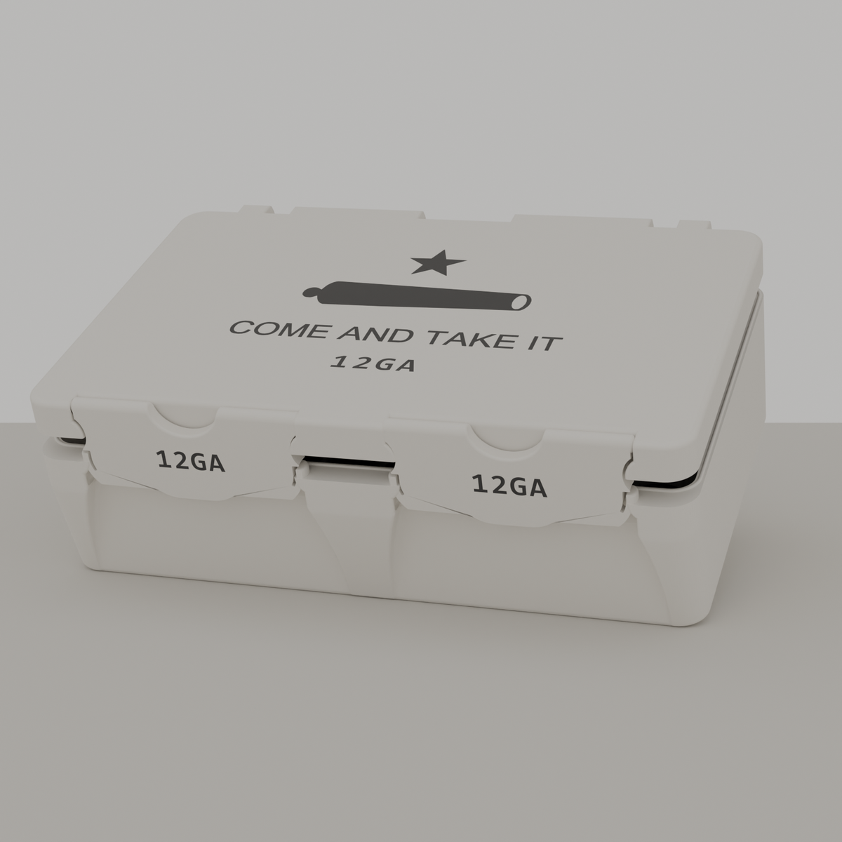 Come and Take It box closed, white, 12GA, 50 rounds (v1)