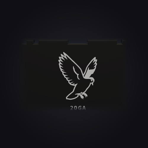 50-round shotshell box lid, dove design, 20GA (studio v2)