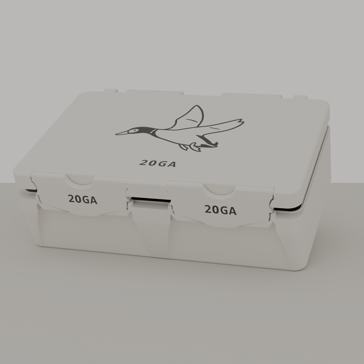 Duck box closed, white, 20GA, 50 rounds (v1)