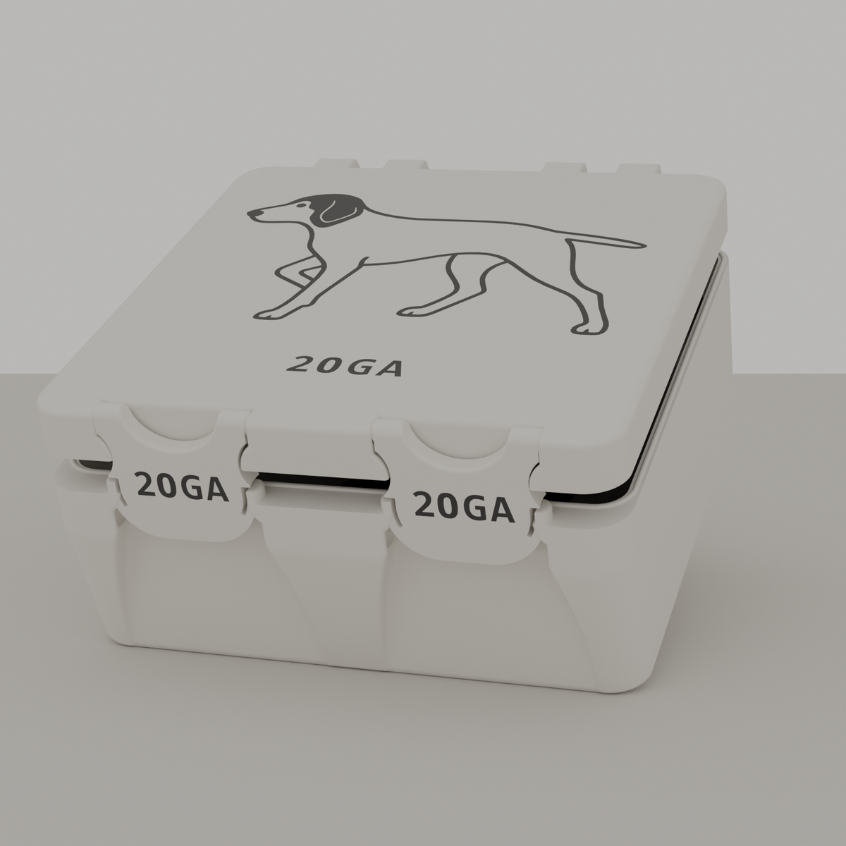 GSP box closed, white, 20GA, 25 rounds (v1)