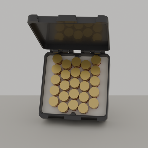 Jackalope box open with 25 shells, black, 12GA (v1)