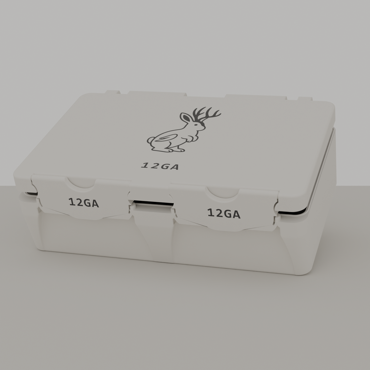 Jackalope box closed, white, 12GA, 50 rounds (v1)