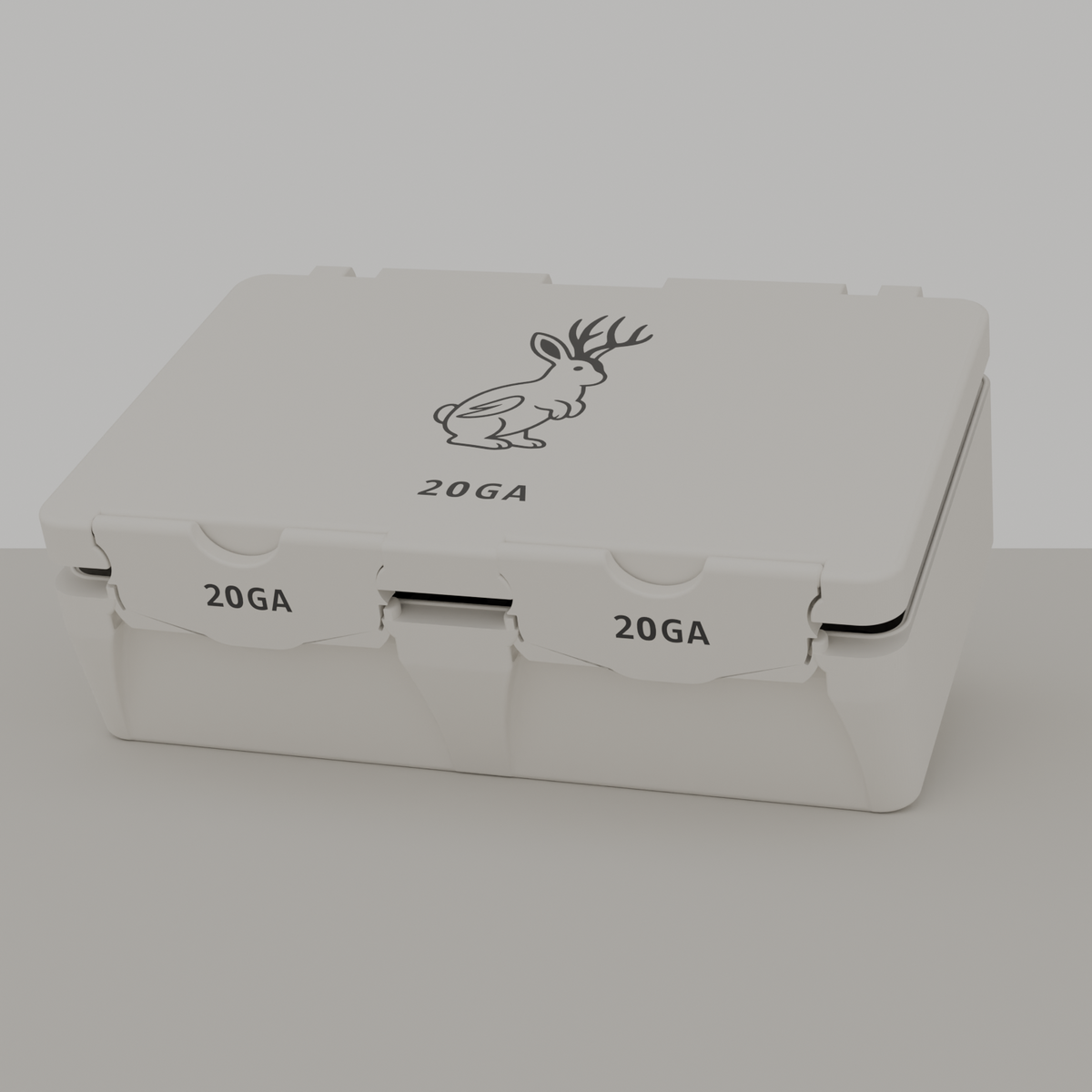 Jackalope box closed, white, 20GA, 50 rounds (v1)