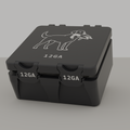 Lab box closed, black, 12GA, 25 rounds (v1)