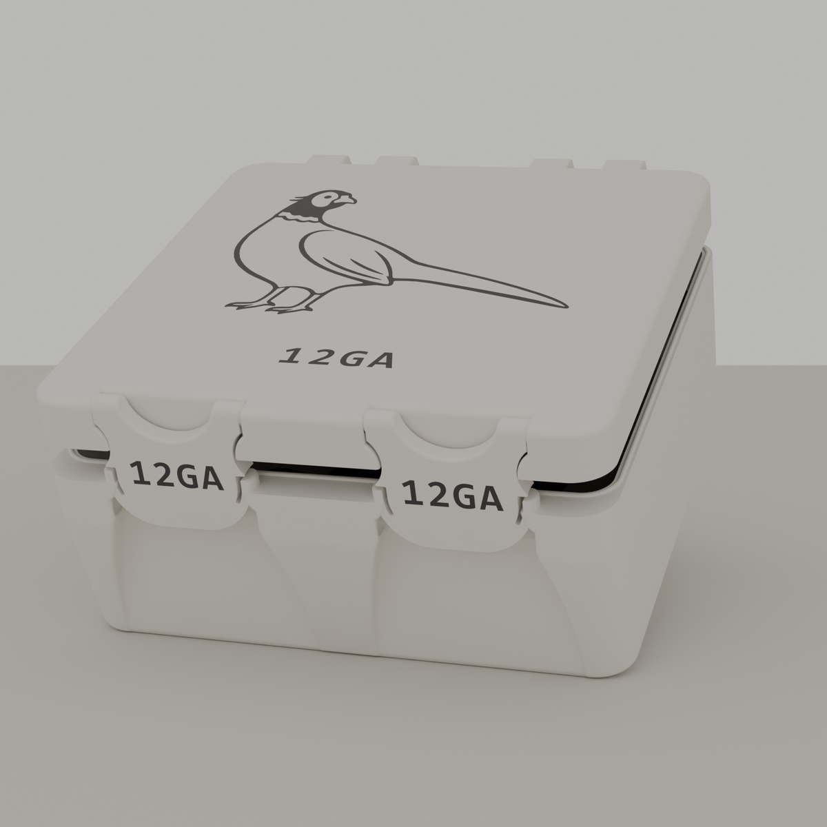 Pheasant box closed, white, 12GA, 25 rounds (v1)