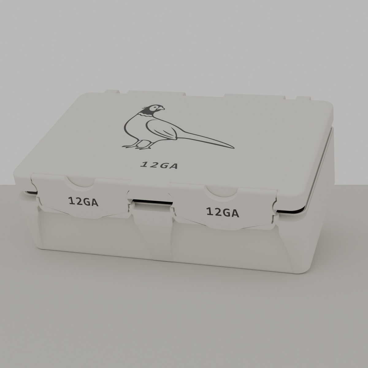 Pheasant box closed, white, 12GA, 50 rounds (v1)