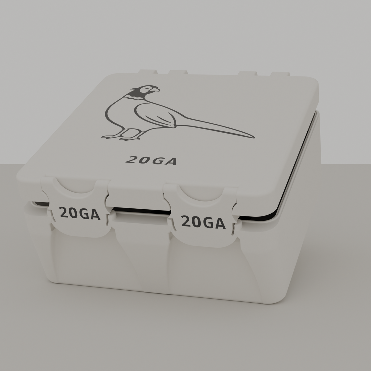 Pheasant box closed, white, 20GA, 25 rounds (v1)