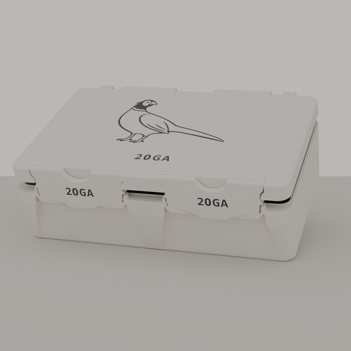 Pheasant box closed, white, 20GA, 50 rounds (v1)