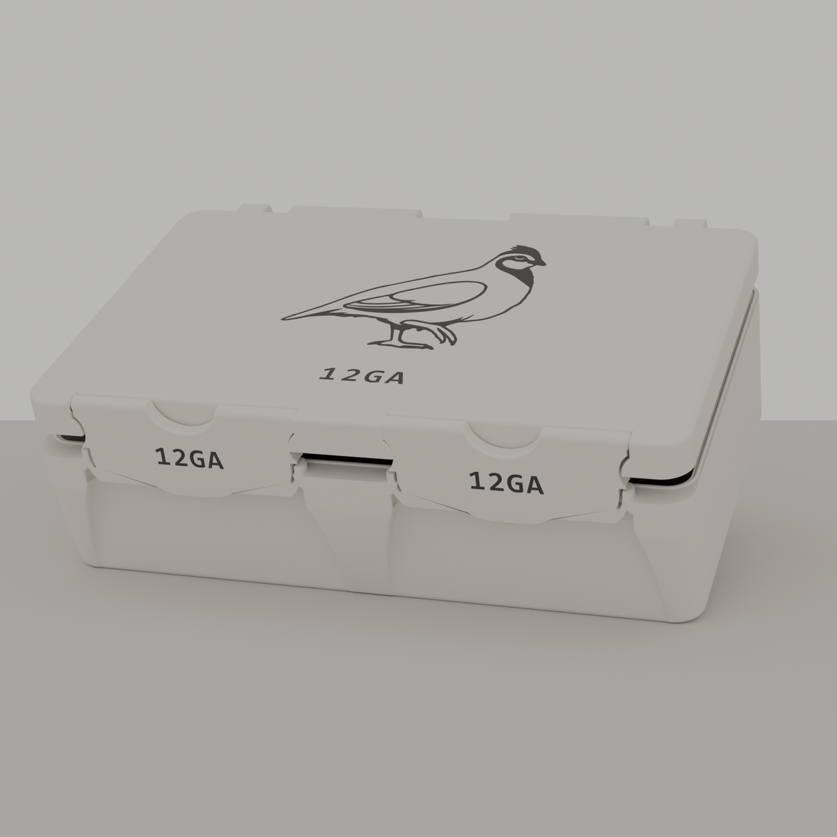 Quail box closed, white, 12GA, 50 rounds (v1)
