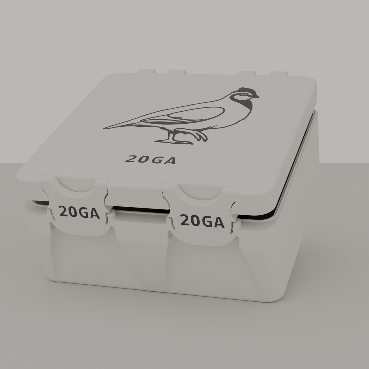Quail box closed, white, 20GA, 25 rounds (v1)