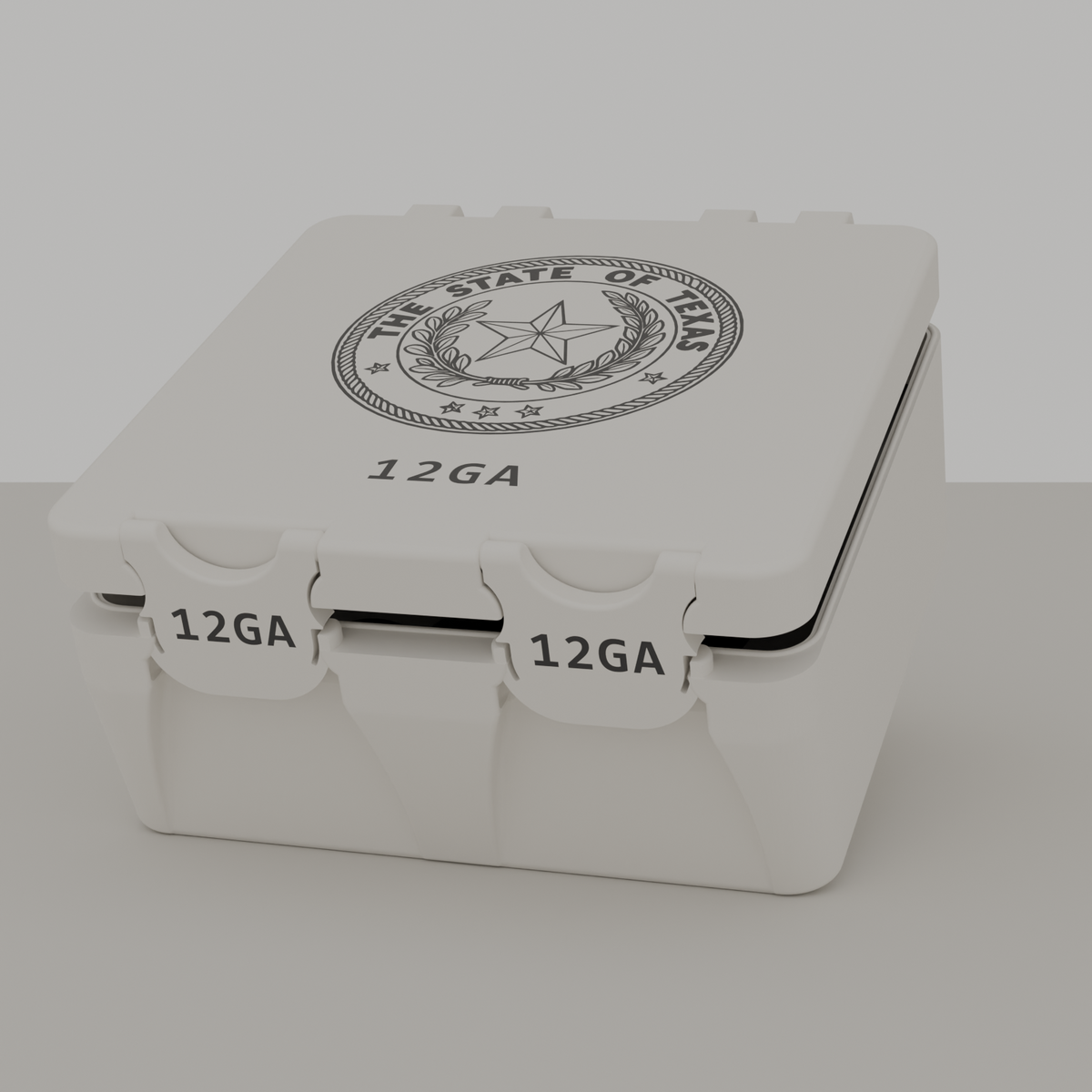 Texas box closed, white, 12GA, 25 rounds (v1)
