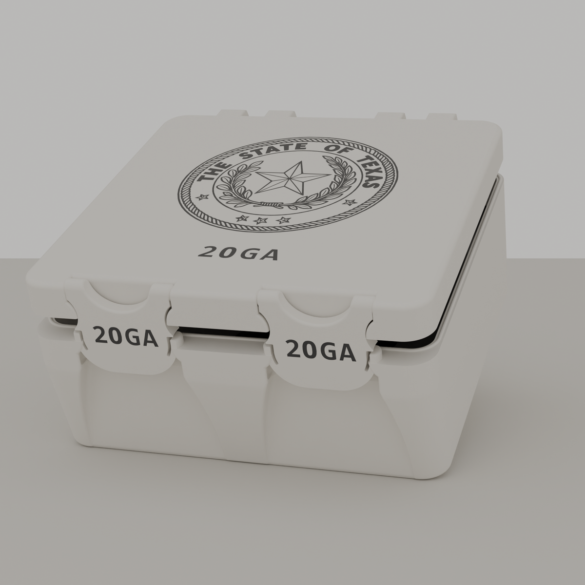 Texas box closed, white, 20GA, 25 rounds (v1)