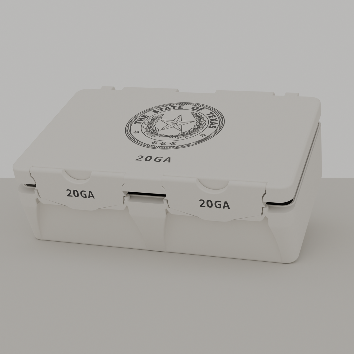 Texas box closed, white, 20GA, 50 rounds (v1)
